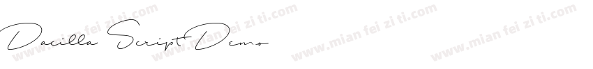 Dacilla Script Demo字体转换